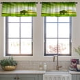 thumbnail image 3 of LALILO Kitchen Curtain Valance Green Landscape Tree Green Rod Pocket Window Curtain 52"x 18" Set of 2, 3 of 5