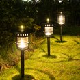 thumbnail image 2 of Solpex Solar Path Lights Outdoor, Glass and Bronze Finished, 2 Bright LEDs per Light, Waterproof Automatic Solar Lights Outdoor for Patio, Yard, Lawn, Garden and Landscape-Warm White (6 Pack), 2 of 5