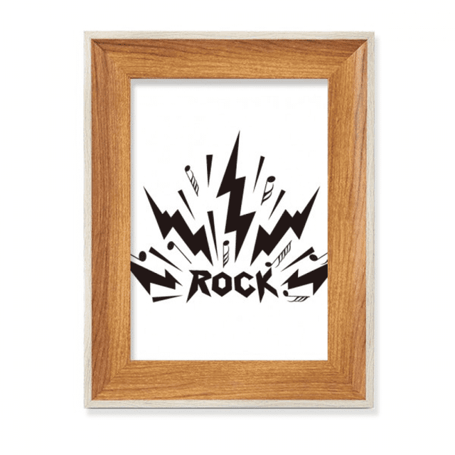 Rock Roll Bursts Diffuse Notes Desktop Wooden Photo Frame Display Picture Art Painting Multiple Sets