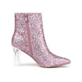 thumbnail image 3 of Unique Bargains Bottines à Paillettes à Talon Bloc Transparent pour Femmes, 3 of 8
