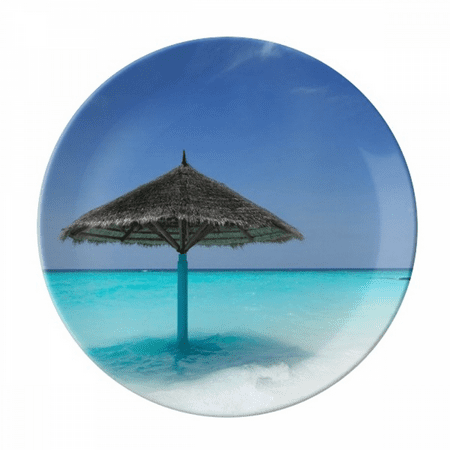 

Ocean Beach Green Tree Plate Decorative Porcelain Salver Tableware Dinner Dish