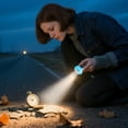 thumbnail image 6 of HIBIBUD 3.5" Sky Blue Solar Hand Crank Flashlight for Emergency, Camping and Power Outages, 6 of 7