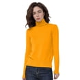 thumbnail image 1 of Chandail Sans Couture en Laine pour Femmes Col Roulé Tricoté Manches Longues, 1 of 4
