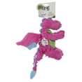 thumbnail image 7 of goDog Dragons Squeaky Plush Dog Toy, Chew Guard Technology, Pink, Large, 7 of 7