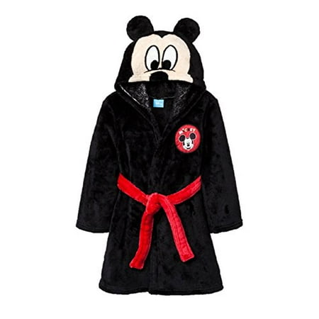 Disney Boys Girls' Mickey Mouse Minnie Mouse Hooded Mask Robe (2t/3t, Mickey Mouse)
