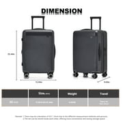 Wonder Florence 20 Carry On Hardside with 360 Degree Spinner Luggage, Black