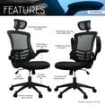 thumbnail image 3 of Techni Mobili Executive High Back Office Chair with Headrest in Black RTA-80X5-BK, 3 of 8