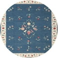 thumbnail image 1 of Ahgly Company Machine Washable Indoor Round Contemporary Dark Goldray Area Rugs, 6' Round, 1 of 7