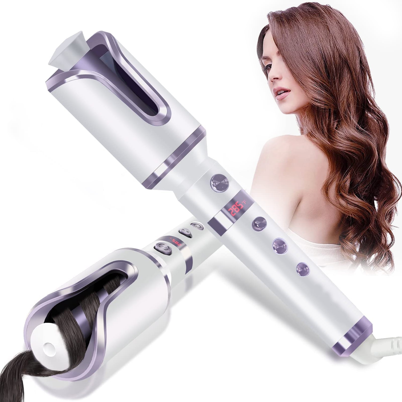 AEWLYLI Curling Irons, Curling Iron Professional with 2" Large Rotating