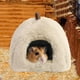 thumbnail image 5 of Cama cálida para hámster, casa, escondite, jaula cómoda, accesorios, choza, nido para mascotas de interior Beige, 5 of 7