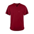 thumbnail image 2 of Hearthz Quick-Drying Scrub Top for Men V Neck Short Sleeve Women Nurse Uniform with Pocket Wine Stretch Men's Medical Scrub Shirts, 2 of 6