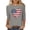 Gray, variant on Patriotic T-shirts Women Plus Size USA Flag Printed 3/4 Sleeve 4th of July Tshirts Crewneck Summer Tops (4XL, Purple #A)