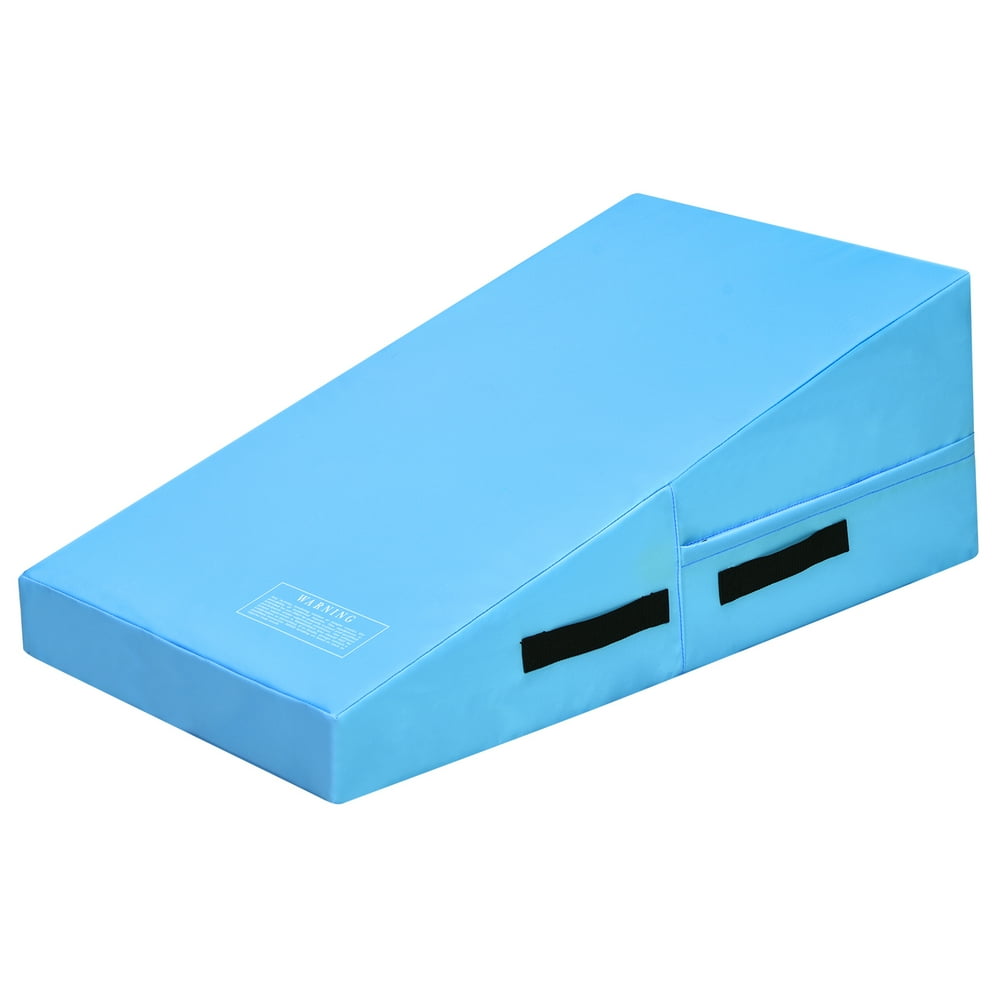 Topbuy Incline Gymnastic Mat Slope Fitness Wedge Mat Ideal for Tumbling Practice & Exercise Blue