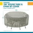 thumbnail image 4 of Duck Covers® Weekend Water-Resistant Outdoor Round Table & Chair Cover with Integrated Duck Dome, 106 x 32 Inch, Moon Rock, 4 of 13