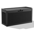 thumbnail image 3 of Easy Up 60 Gallon Resin Deck Box, Lockable Patio Outdoor Storage Box for Furniture, Garden Tools and Tools Storage, Waterproof Outside Storage Boxes, 3 of 6