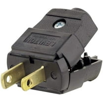 Leviton 101-EP 15-Amp, 125-Volt, Plug, Straight Blade, Residential Grade, Polarized, Non-Grounding, Black