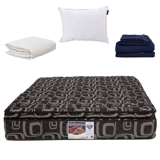 Colchón Matrimonial DICASA Morgan + Almohada One + Sábanas Softy + Protector de Colchón