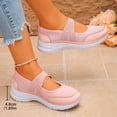 thumbnail image 4 of Miluxas Women's Slip On Loafers Breathable Mesh Flat Shoes with Elastic Strap for Comfortable Walking and Summer Pink 7(39), 4 of 9