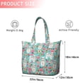 thumbnail image 4 of Bichon Dog Blue Florals Travel Tote Bags for Women Carry On,Large Weekender Bags for Women Travel,Multi Functional Duffle Bag for Work,Shopping,Sports, 4 of 5