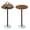 Brown+white, variant on SolidPal Small Round Side Table Set of 2, Pedestal End Table with Marble-Look Base for Living Room Bedroom
