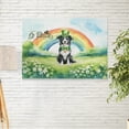 thumbnail image 2 of Happy St. Patrick’s Day Border Collie with Green Hat Shamrocks Rainbow Horizontal Matte Canvas Poster Borders Dog Lovers Gifts Idea Wall Art Home Decor - 03007, 2 of 5