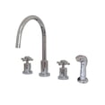 thumbnail image 1 of Kingston Brass Ks8721Dx Two Handle Widespread Kitchen Faucet With  Plastic Sprayer - Polished Chrome Finish, 1 of 1