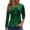 Green, variant on Eiyaclvo Womens Plus Size Sequin Tops Glitter Long Sleeve Shirts Ruffle Hem Velvet Tops Solid Color Sparkle Party Shirts Sparkly Holiday Blouses