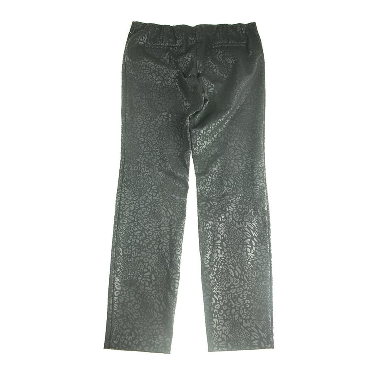 Alfani Black Animal Print Skinny Leg Pants 10 Msrp 49.5 Walmart