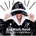 thumbnail image 2 of Wearable Blanket Hoodie, Oversized Sherpa Fleece Hooded Sweatshirt with Eye Mask for Adult, Gifts for Women Men, 2 of 7