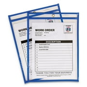 Stitched Shop Ticket Holders, Top Load, Super Heavy, Clear, 9" X 12" Inserts, 15/box | Bundle of 2 Boxes