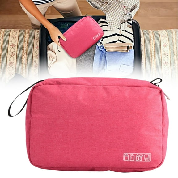 Hanging Toiletry Bag,Waterproof Shower Bathroom Hanging Toiletry Bag for Men Women,Small Multifunctional Makeup Cosmetic Bag,Portable Toiletries Bag Travel Organizer(Hot Pink)