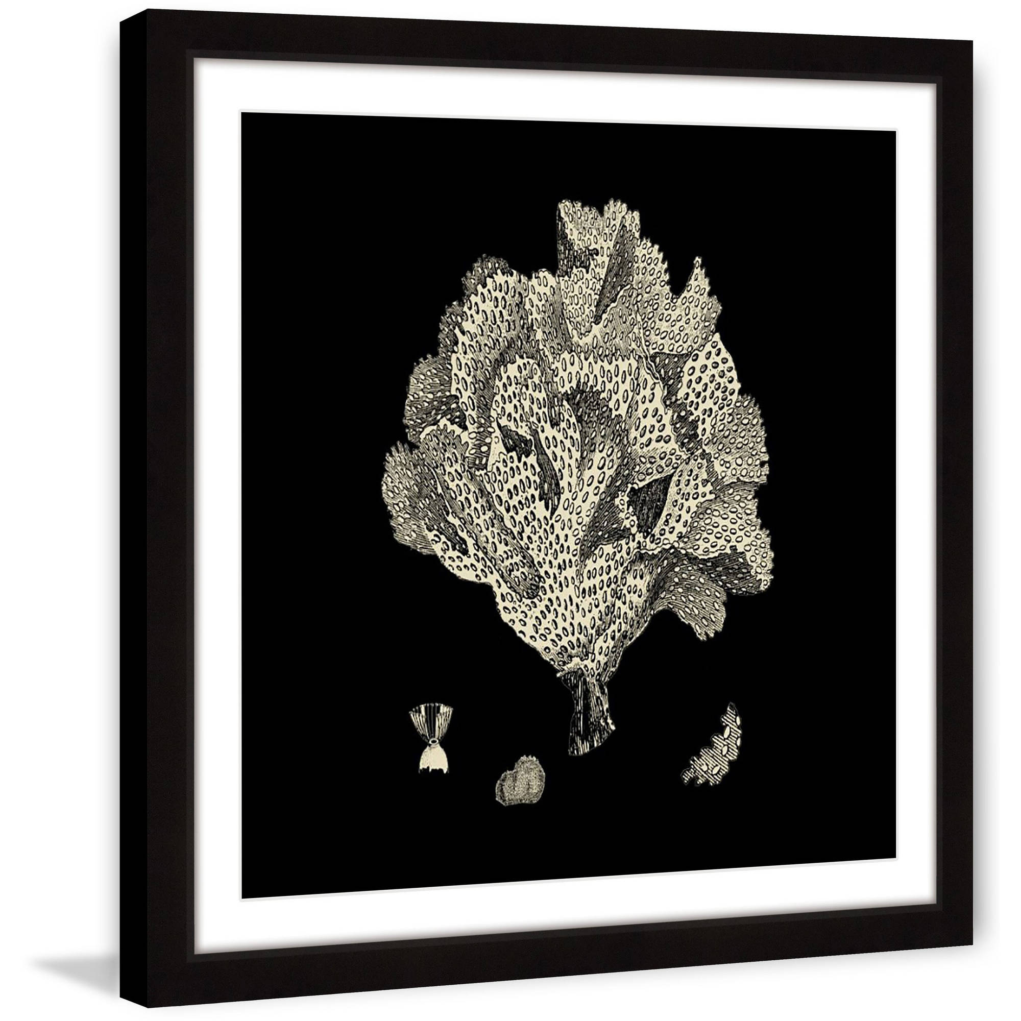 Marmont Hill "Black & Tan Coral IV" Framed Painting Print
