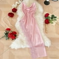 thumbnail image 4 of SCSAlgin Women Lingerie Satin Lace Chemise Nightgown Sexy Full Slips Sleepwear, 4 of 5