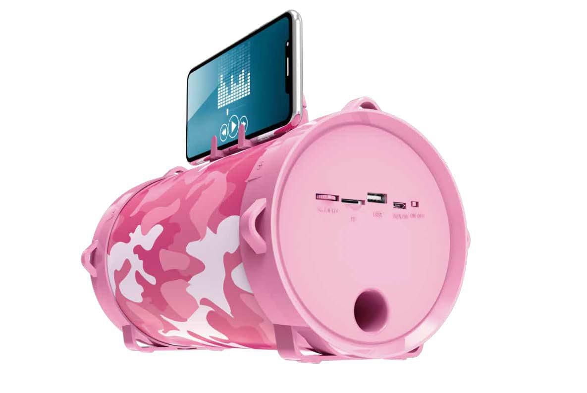 Art + Sound Portable Boombox, Blue Camo