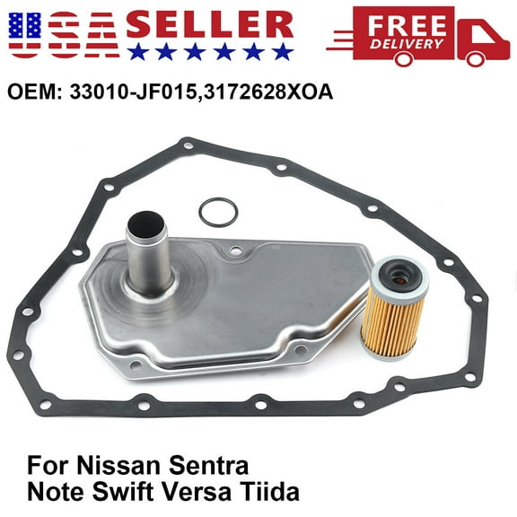 For 2012-2019 NISSAN SENTRA VERSA Transmission Oil Filters W/Pan Gasket NEW QU