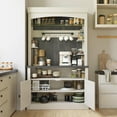 thumbnail image 3 of Litake Coffee Bar Cabinet with Storage LED Buffet Cabinet 72" Farmhouse Kitchen Sideboard Large Coffee Hutch Cabinet with Wine Rack/Glass Shelf for Kitchen, Dining Room, Living Room, 3 of 8