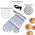 thumbnail image 3 of Daiia Abstract Gondola Snowflake Pattern Oven Mitts and Pot Holders 4 pcs Set,High Heat Resistant 500 Degree Extra Thicken Long Kitchen Cotton Oven Glove, 3 of 6