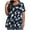 Navy-c, variant on Sexlip Womens Short Sleeve V Neck Blouse Large Floral Print Design Breathable Fabric Relaxed Silhouette for Brunch Outings Black XXXL