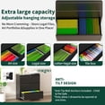 thumbnail image 2 of IKIMI 3-Drawer Lateral File Cabinet with Lock, 35.4" Wide Metal Filing Cabinet for Letter/Legal/A4 Files, Black, 2 of 8