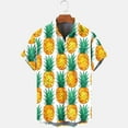 thumbnail image 4 of ZCFZJW Summer Beach Hawaiian Shirts for Men Casual Short Sleeve Tropical Pineapple Print Button Down Graphic T-Shirts Loose Lightweight Holiday Tops White S, 4 of 5