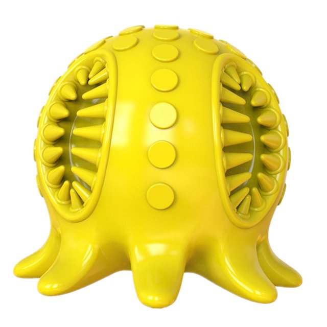 Juguetes chirriantes para perros, juguetes para masticar para perros agresivos, juguetes de limpieza para jugar Amarillo