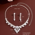 thumbnail image 4 of Prom Jewelry Set for Women Rhinestone Necklace Earrings Set Sparkling Silver Crystal Necklace Earrings Sets Bridal Wedding Prom Costume Jewelry Sets for Women, 4 of 6
