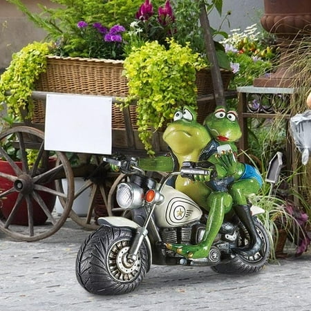 Bmatwk Garden Sculpture Funny Motorcycle Frog Statue Art Figures For Outdoor Yard Patio Decoration Canada Bmatwk Garden Sculpture Funny, Outdoor Figures For The Garden