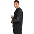 thumbnail image 2 of Discontinued  Sport-Tek ®  Piped Colorblock 1/4-Zip Wind Shirt. Jst64 S Black/ Graphite Grey/ Graphite Grey, 2 of 4