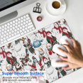 thumbnail image 4 of Long Mouse Pads for Desk,White Christmas Snowman Pattern Desk Mats on Top Of Desks, Desk Mouse Pad Extra Large with 3mm Non-Slip Base and Stitched Edge for Gaming,Office,Work,Home 35.4x15.7in, 4 of 5
