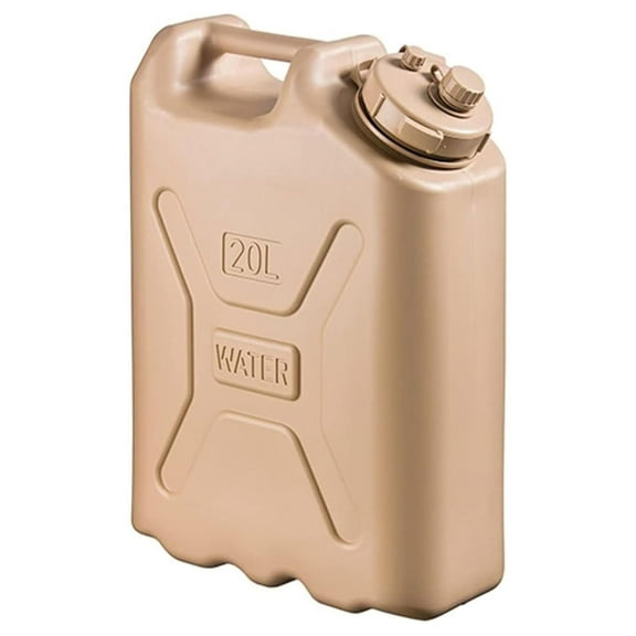 BPA Durable 5 Gallon 20 Liter Portable Military Water Storage Container for Camping, Outdoors and Emergency Management
