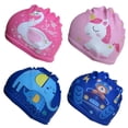 thumbnail image 1 of Gorro de baño para niños con impresión digital, cómodo y a la moda, con estampado de dibujos animados, de cinco líneas, 1 of 4