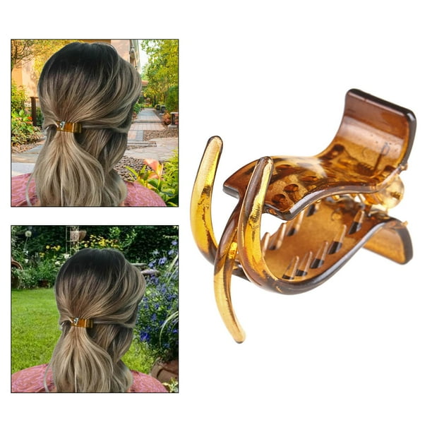 4 Pinzas De Plástico Para Cabello Grueso Con Dientes, Peine Lateral Grande Para El Cabello, Pinza Francesa Para Mujeres, Pinzas De Cabello Negro Café Para El Cabello Para El Cabello Fino