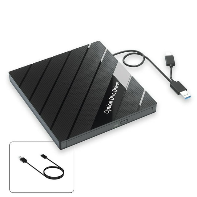 Lecteur Optique Externe Multifonctionnel Blu-ray USB3.0 Portable BD/CD/DVD -/+RW Lecteur Graveur, Plug and Play