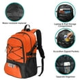 thumbnail image 4 of HengDidi 32L Sports Backpack with Air Cushion Support Multi-Compartment Travel Pack for Laptop, Ball Gear and Shoe Storage Durable Oxfords Fabric for Gym, Work and Campus Activities, 4 of 6